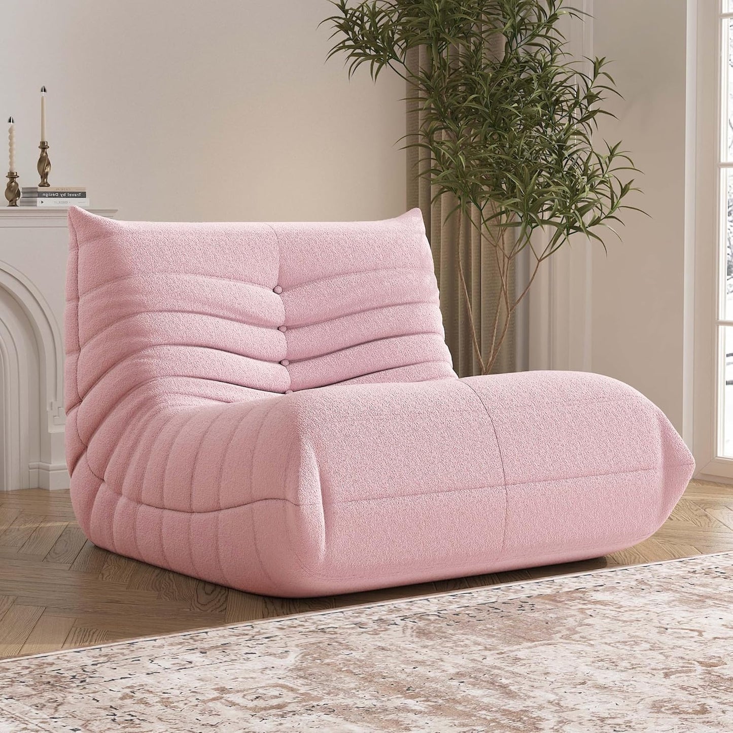 Comfortable Large Bean Bag Chair for Adults and Teens in Pink