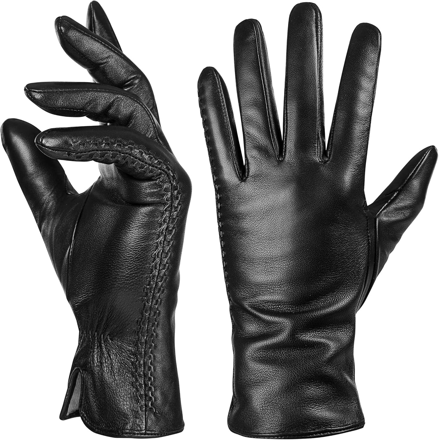 Warm Touchscreen Sheepskin Gloves for Women
