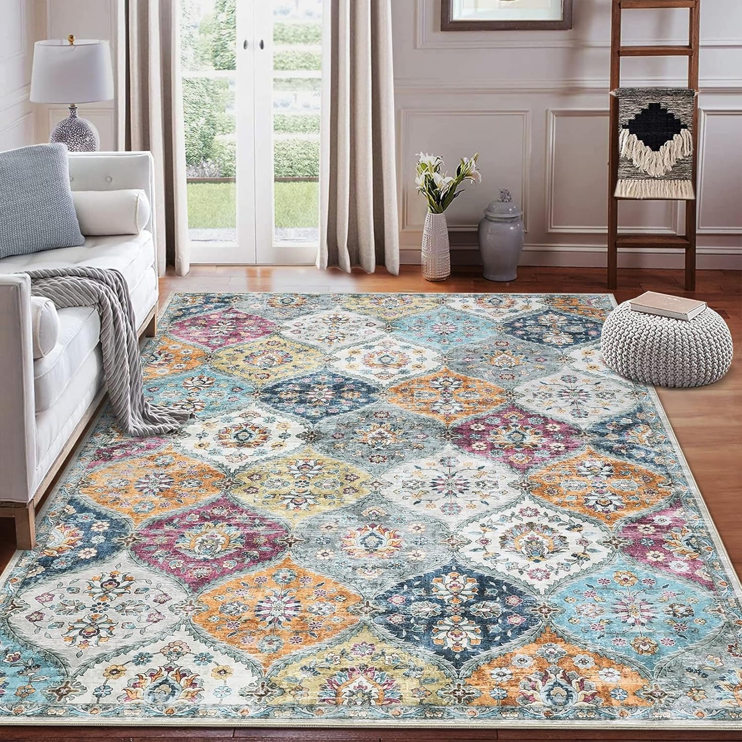 10x13 Area Rug Extra Large Moroccan Trellis for Living Room