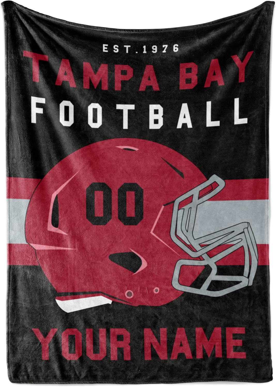 Personalized Throw Blanket for Football Fans - Custom Fleece