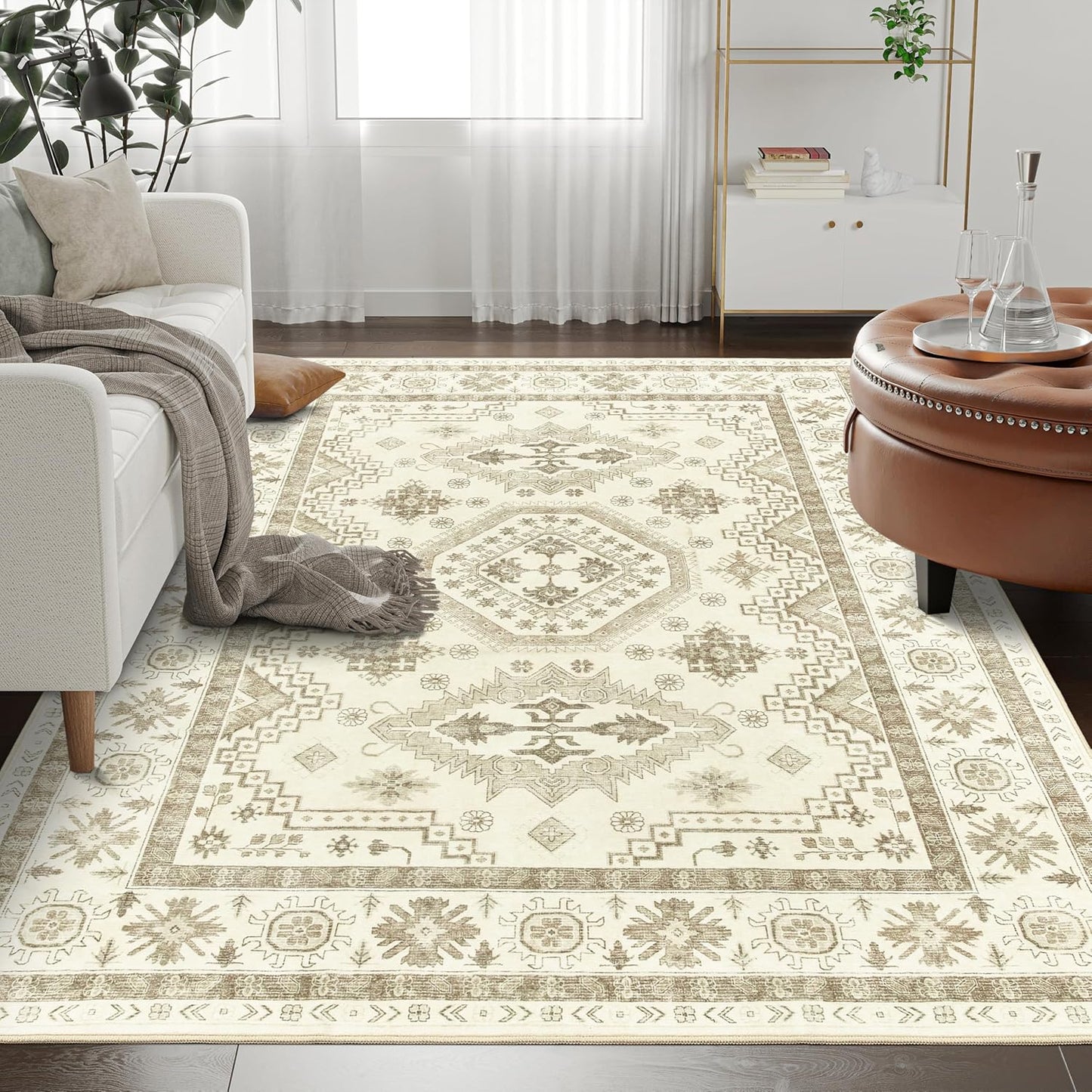 Rugland 5x7 Rug - Vintage Tribal Area Rug for Living Room