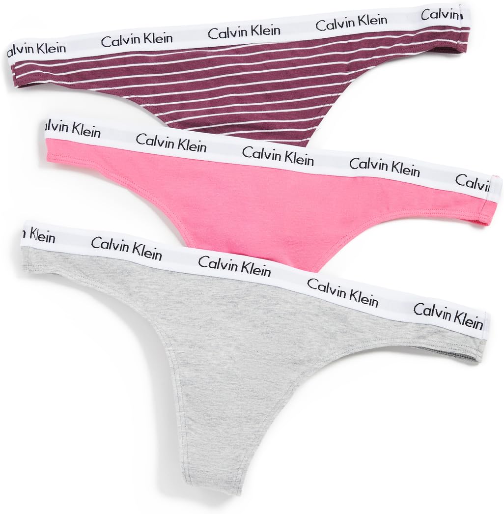 Calvin Klein Women's Carousel Logo Cotton Stretch Thong Panties
