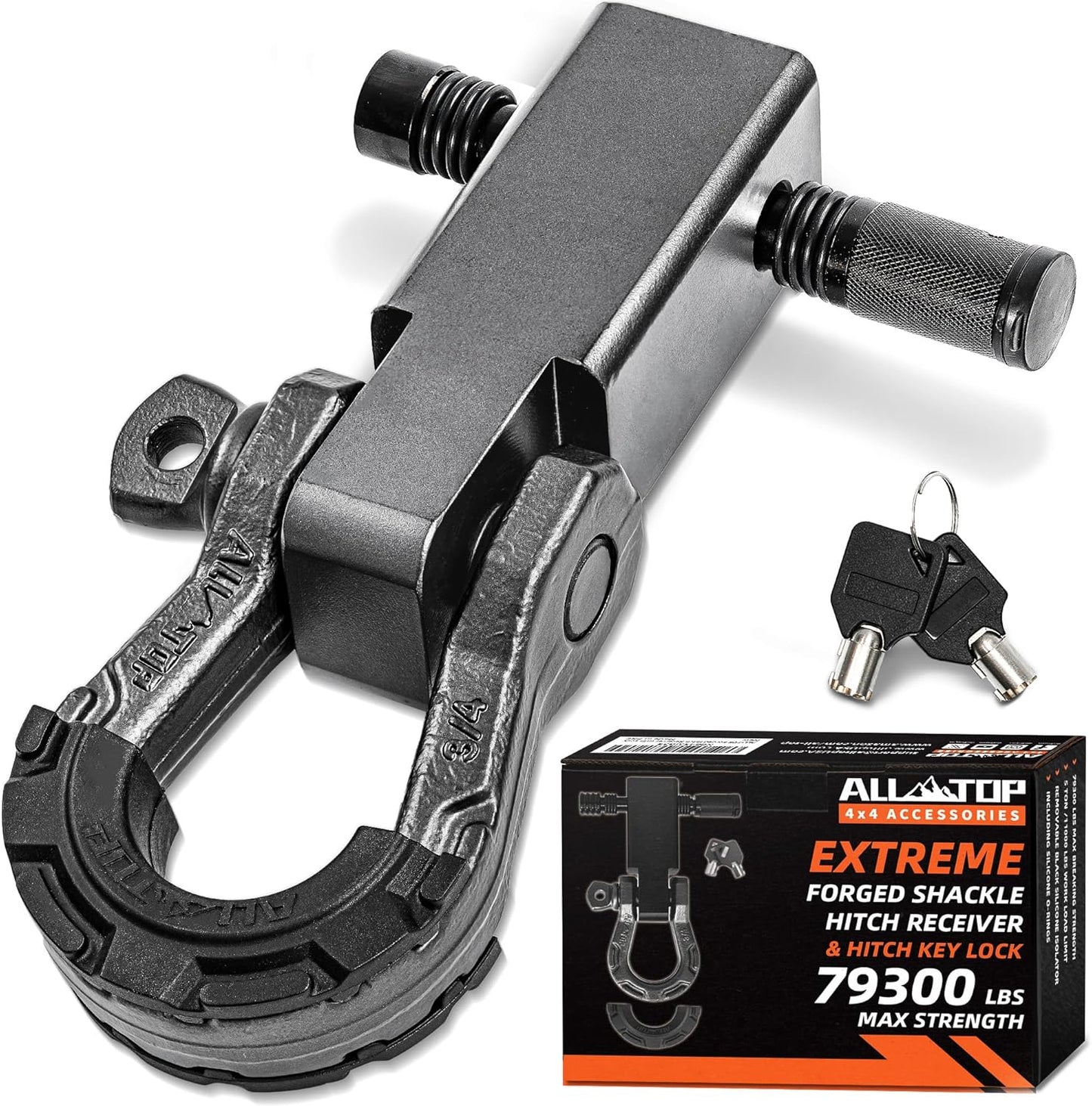 ALL-TOP Shackle Hitch Receiver for 2in Receivers with Lock