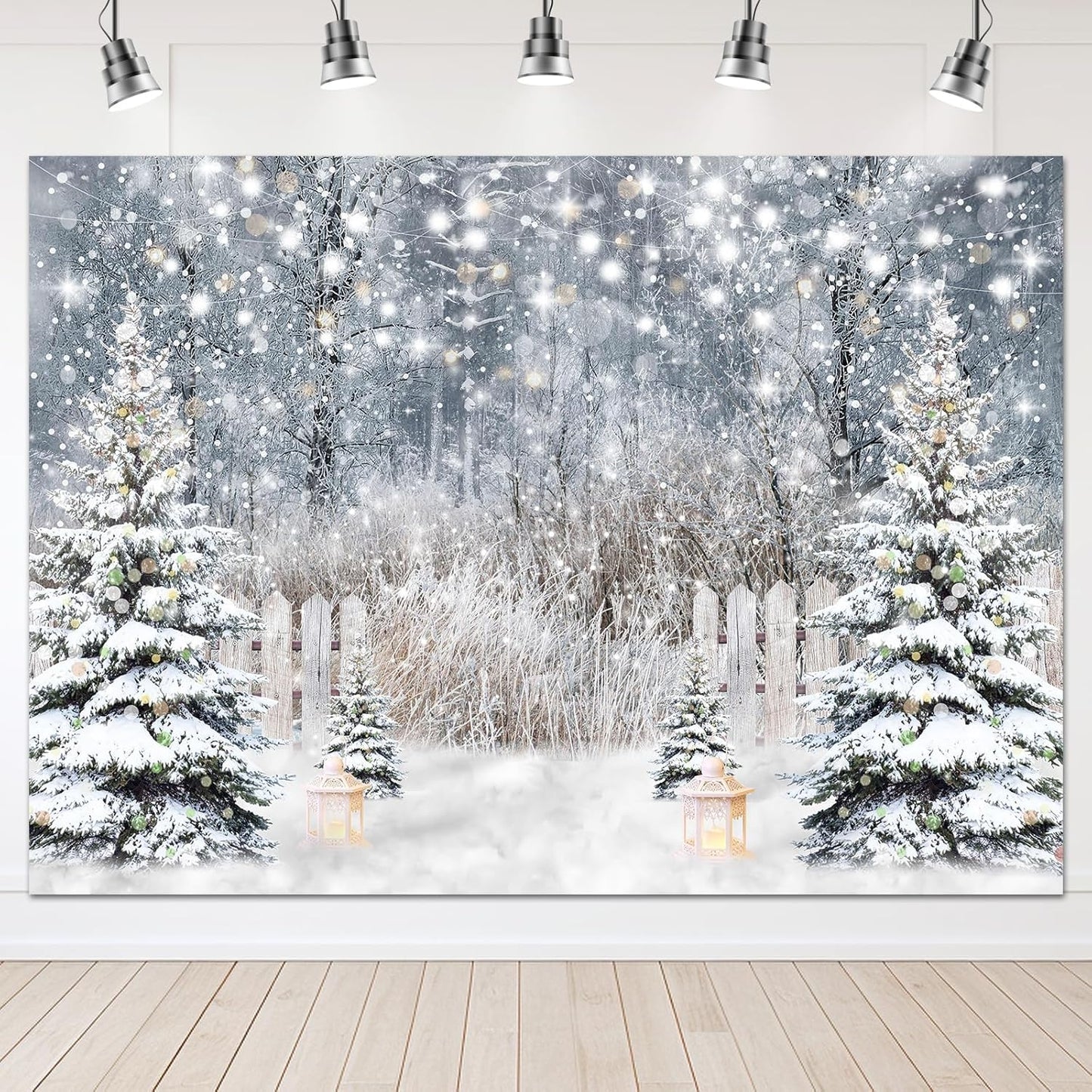 Avezano Winter Photography Backdrop for Holiday Decor and Parties