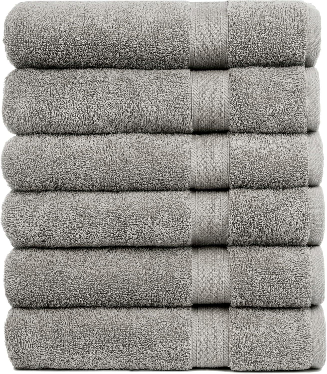 Luxury Bath Towels Set of 6 - Soft, Absorbent, 100% Cotton