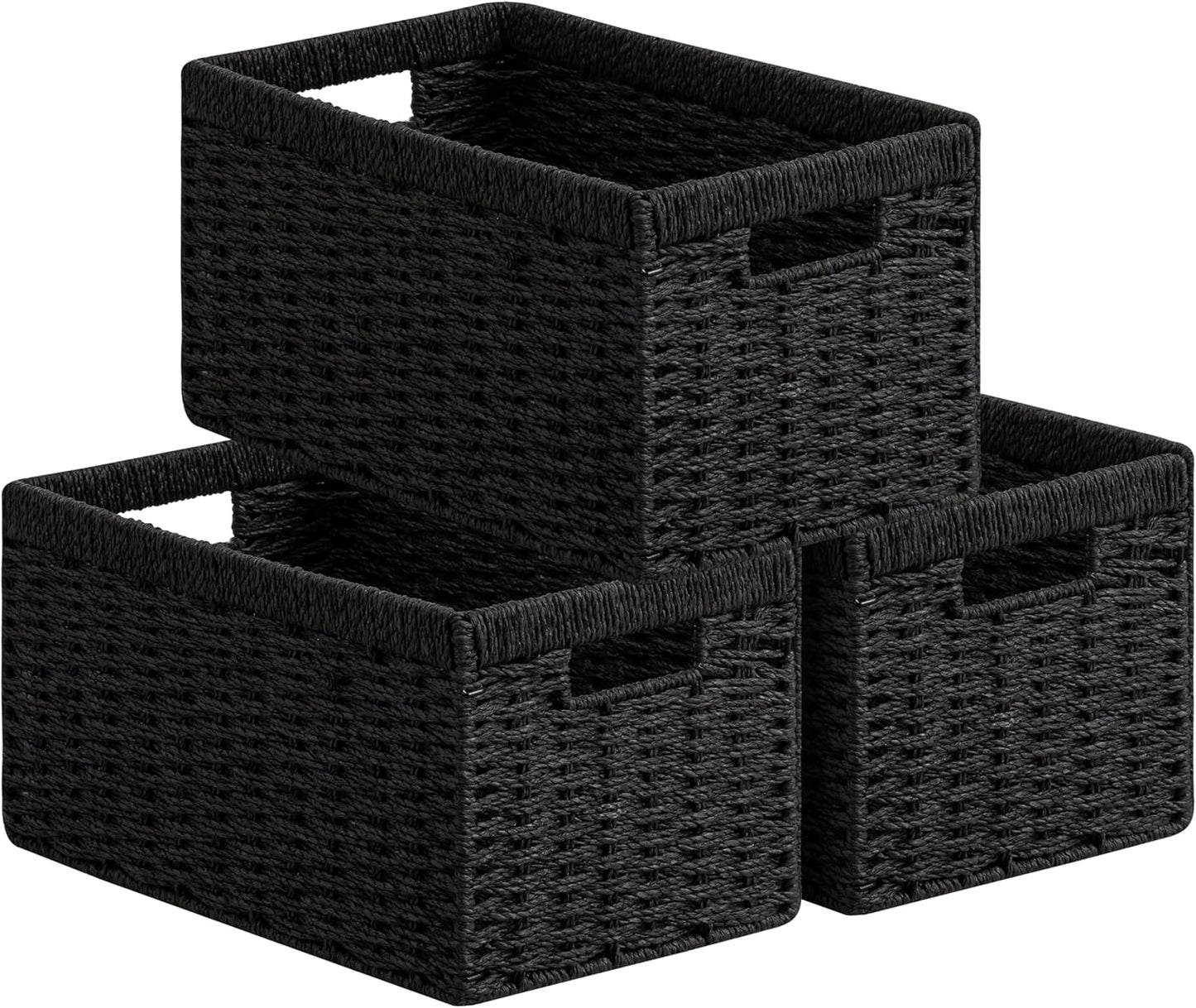 Woven Paper Rope Storage Baskets for Organizing and Style