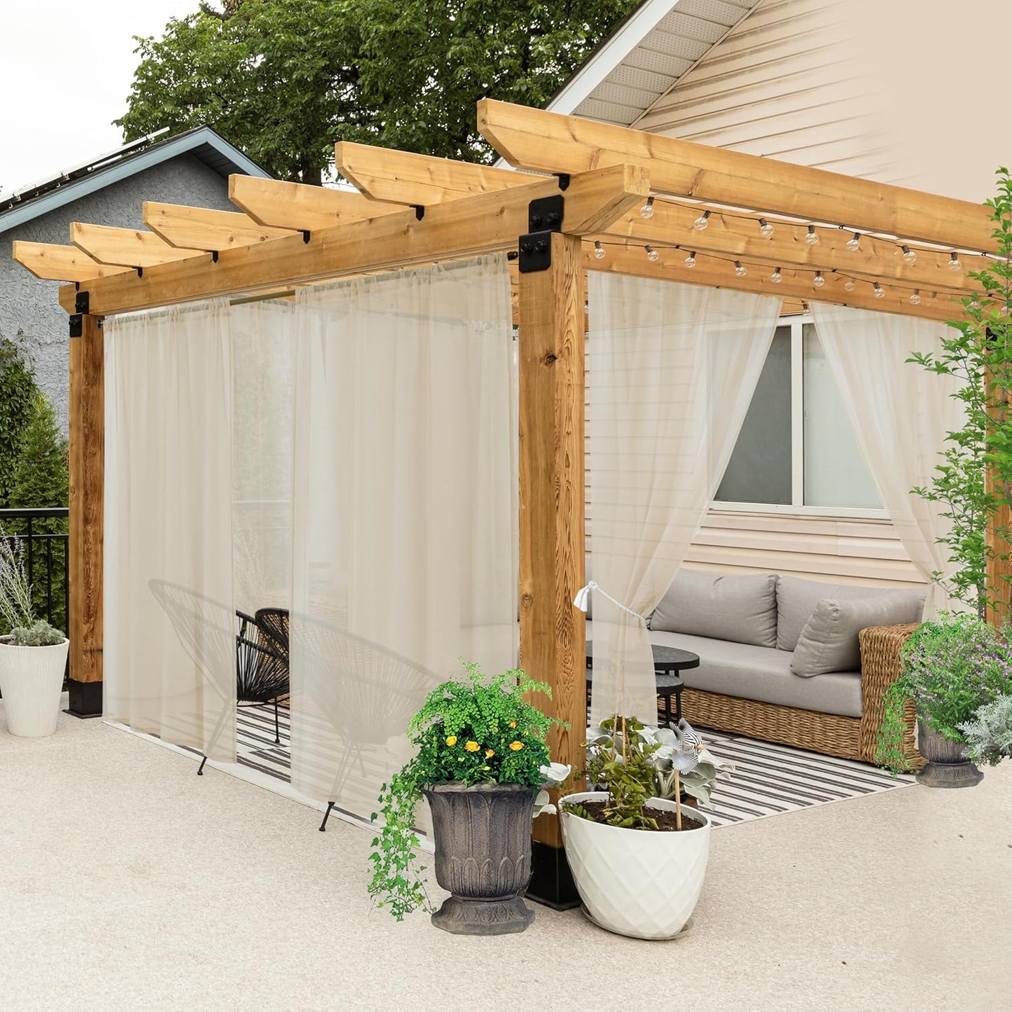 Outdoor Patio Sheer Curtains for Elegant Outdoor Spaces