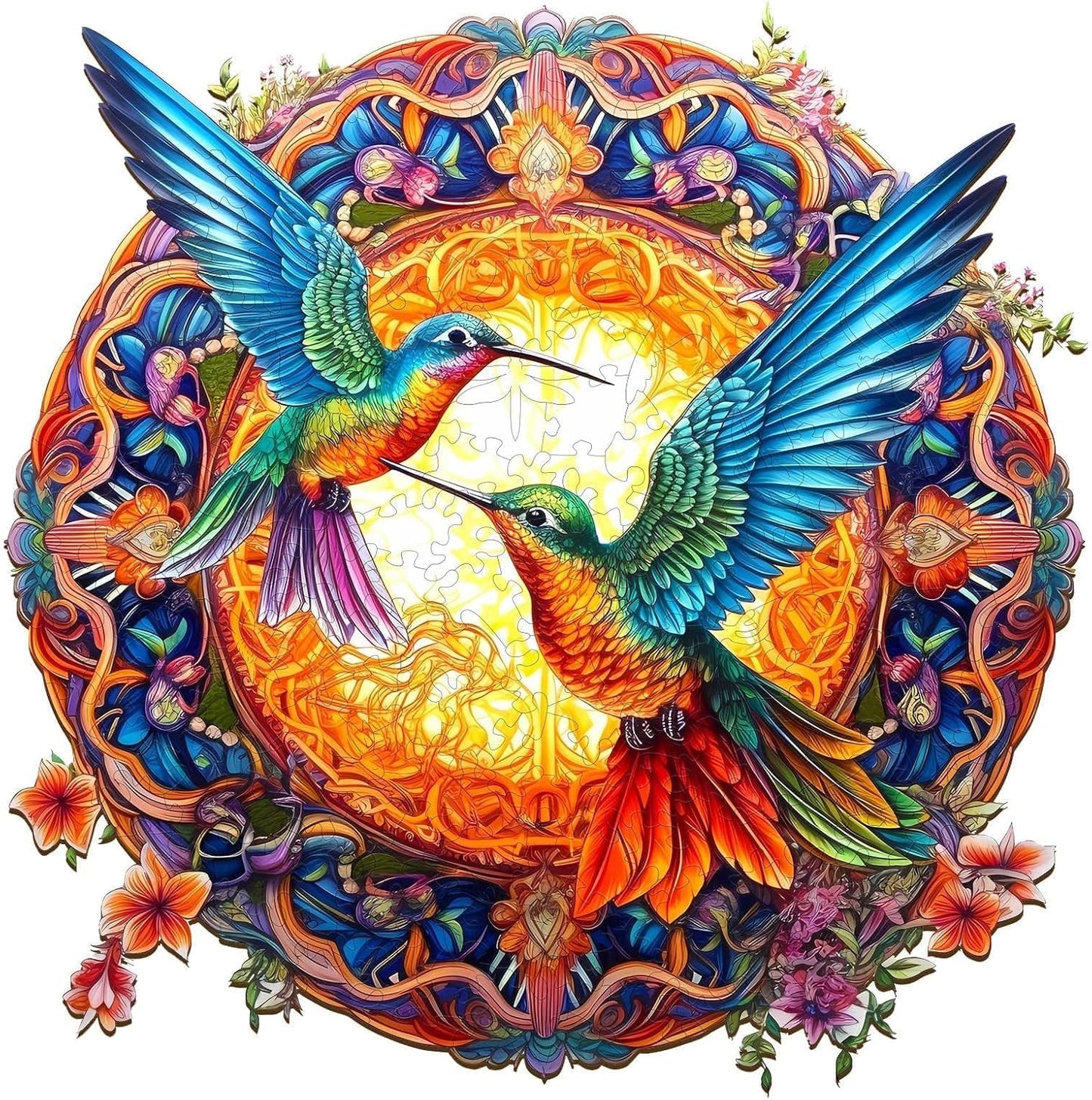 Mandala Hummingbird Wooden Puzzles for Adults - 670 Pieces