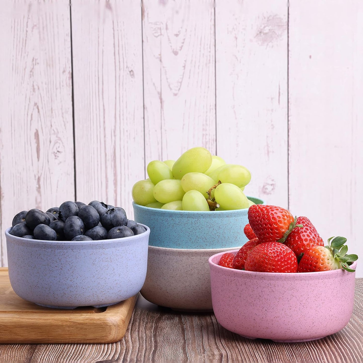 Lightweight Wheat Straw Bowls Set - Eco-Friendly & Durable