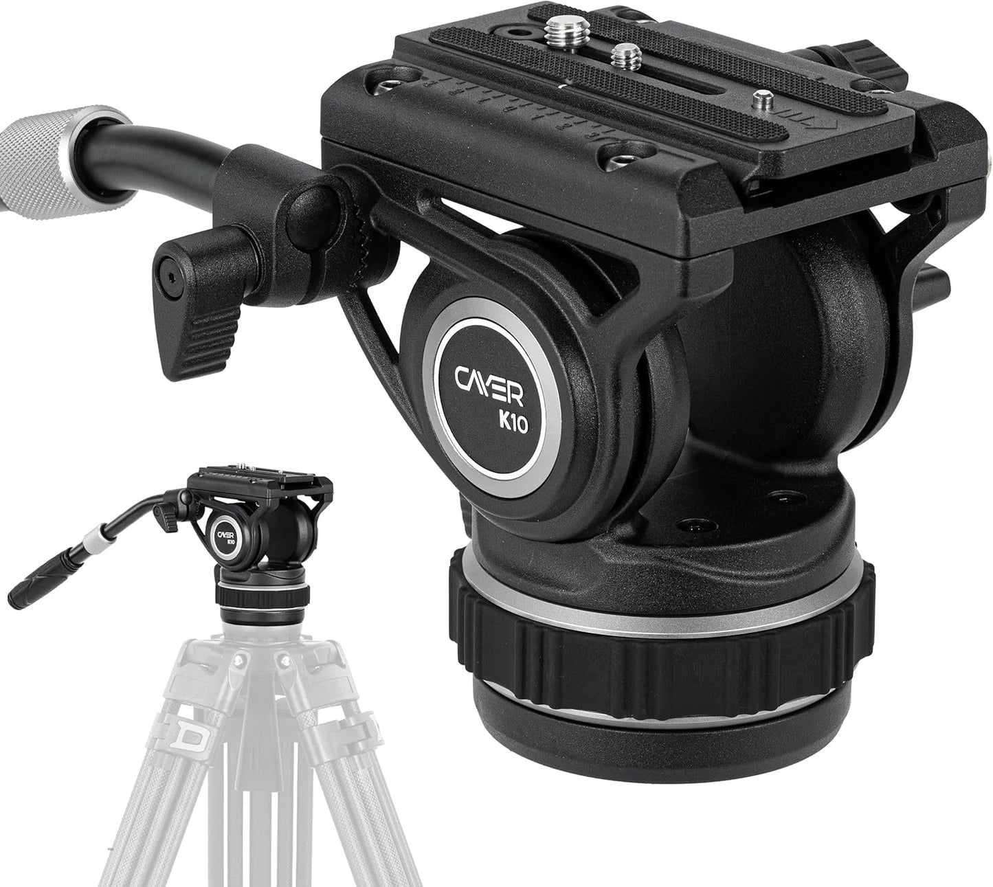 Cayer K10 Pro Video Fluid Head for DSLR Cameras and Camcorders