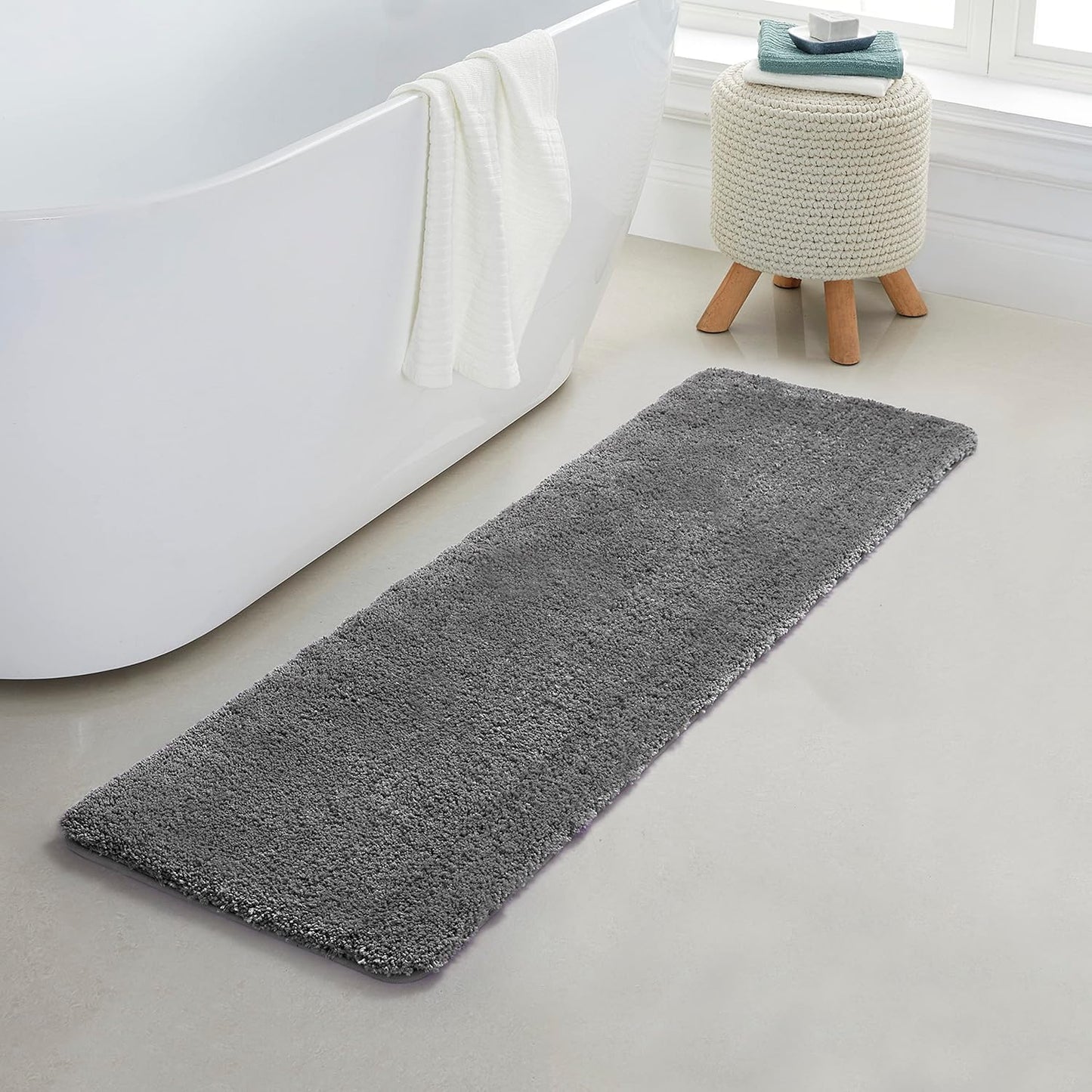 YHF Bathroom Runner Rugs 17in X 59in, Extra Thick Microfiber
