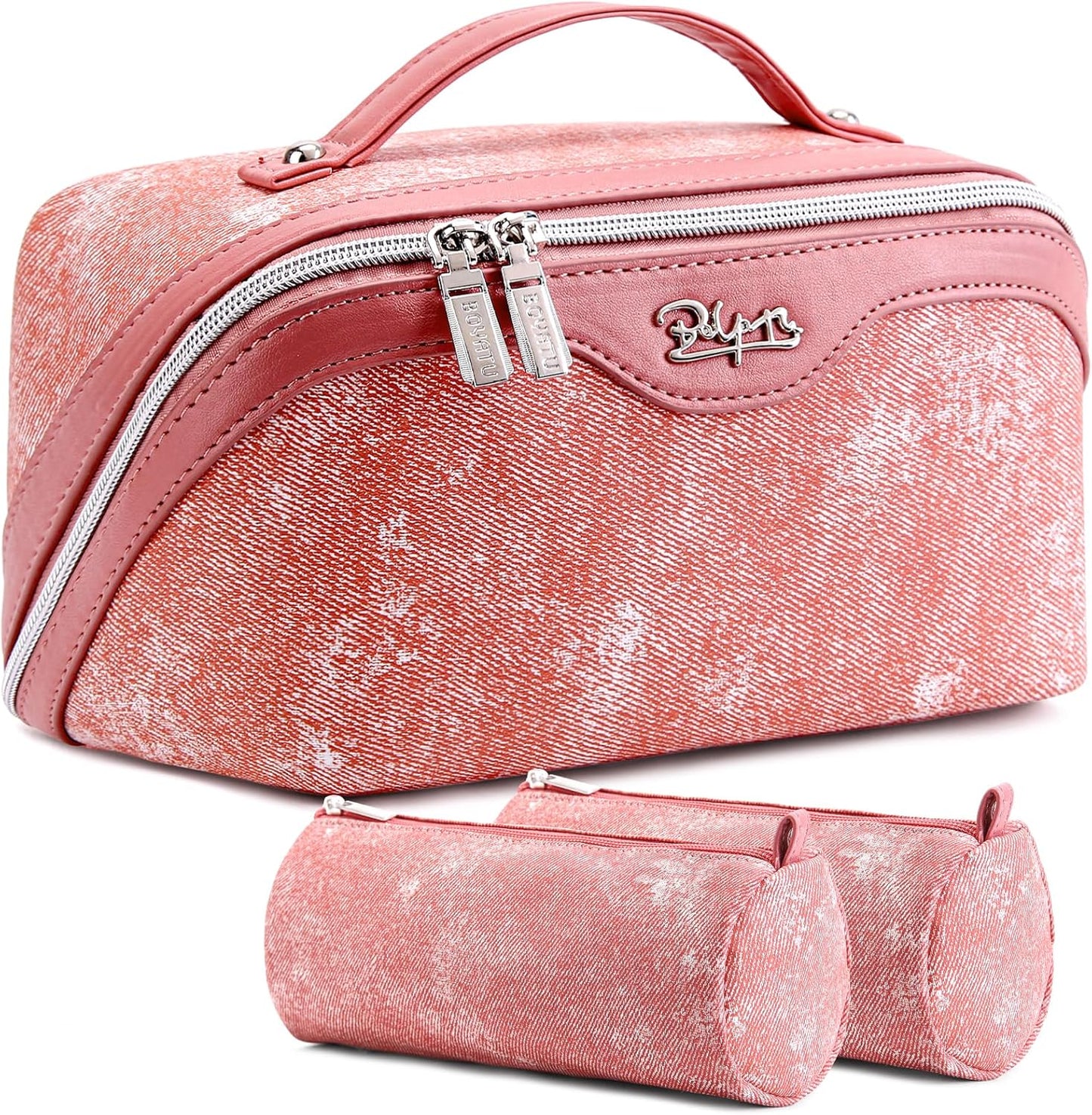 Travel Makeup Bag Set for Women - Large Capacity Cosmetic Bags