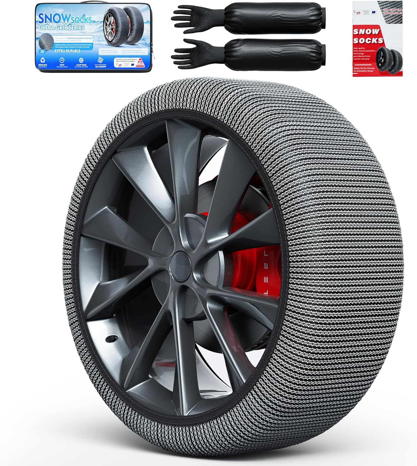 High-Traction Tire Socks for Snow - Perfect for Cars and SUVs