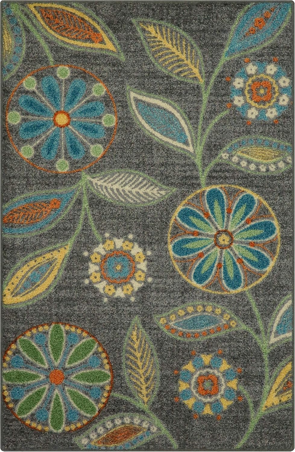 Reggie Floral Kitchen Rugs Non Skid Accent Area Carpet Review