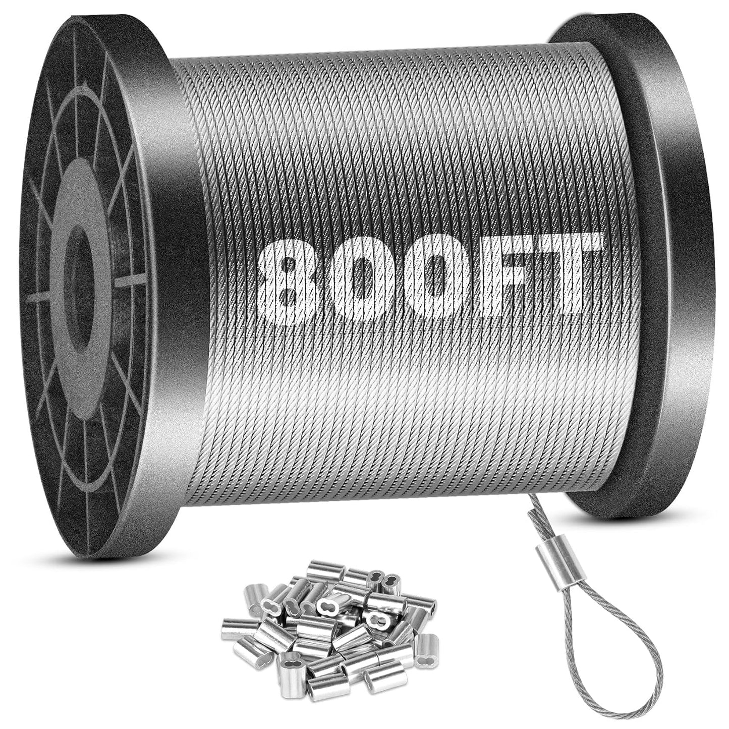 1/16 Wire Rope 800FT Stainless Steel Cable for Outdoor Crafts