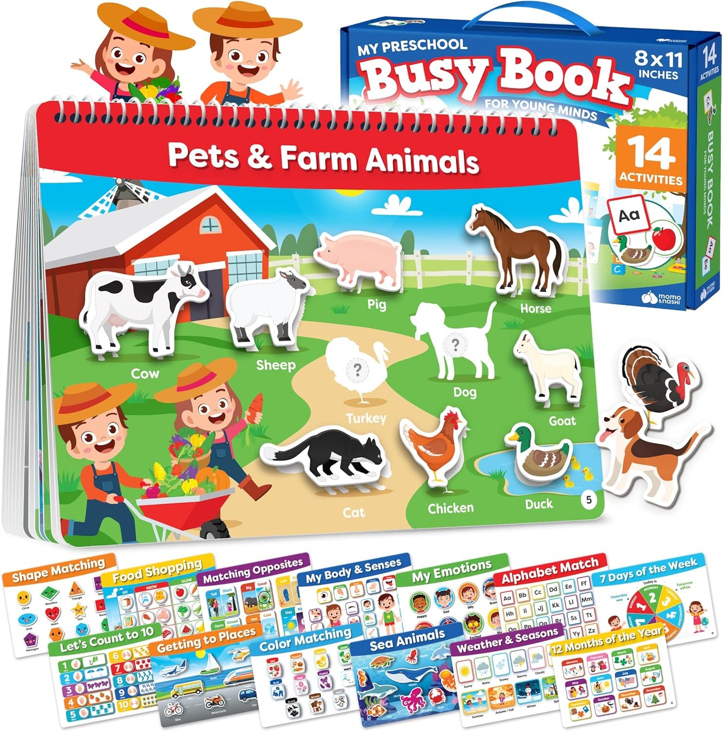 Montessori Busy Book - Preassembled Preschool Learning Kit