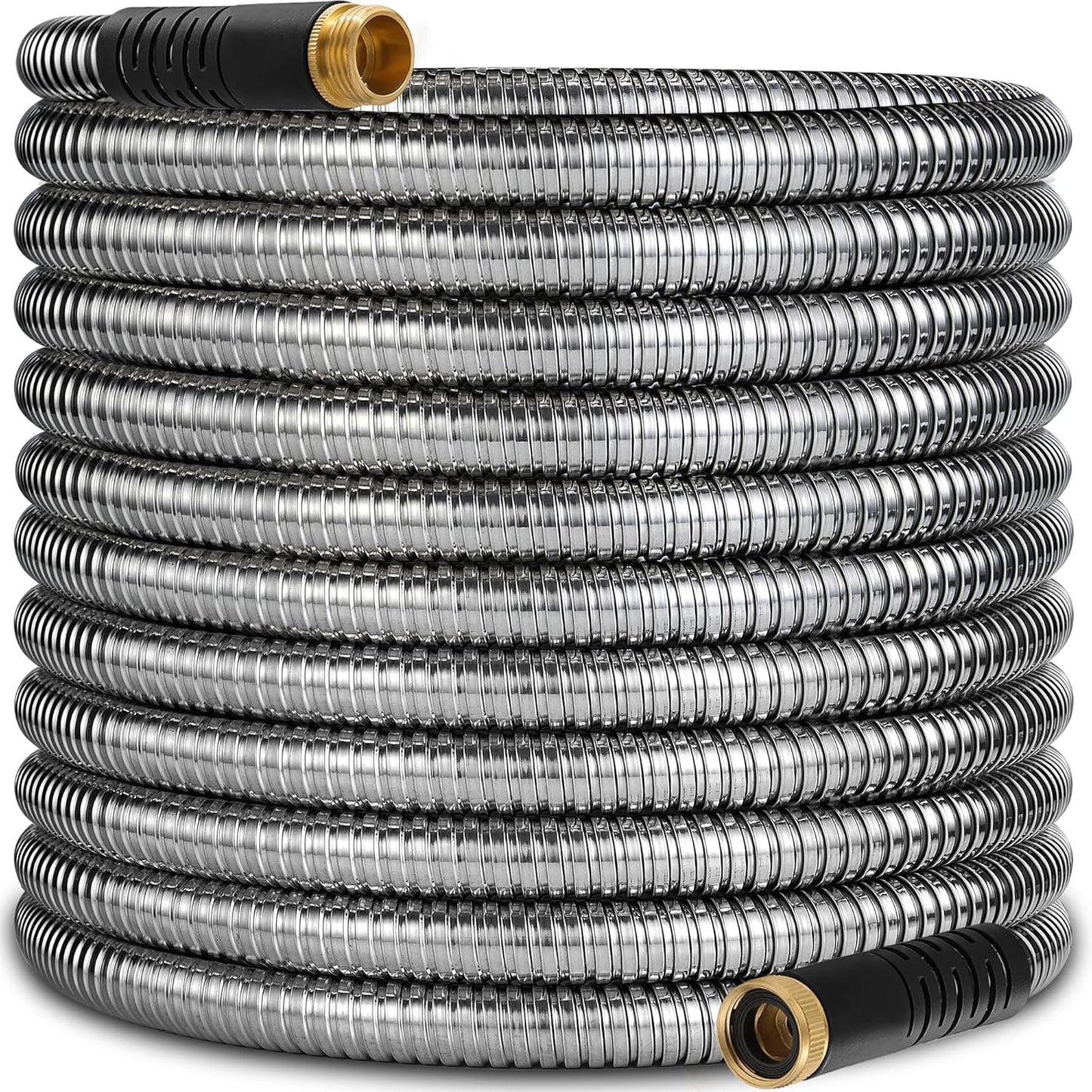 100 ft Stainless Steel Garden Hose - Durable and Flexible Design