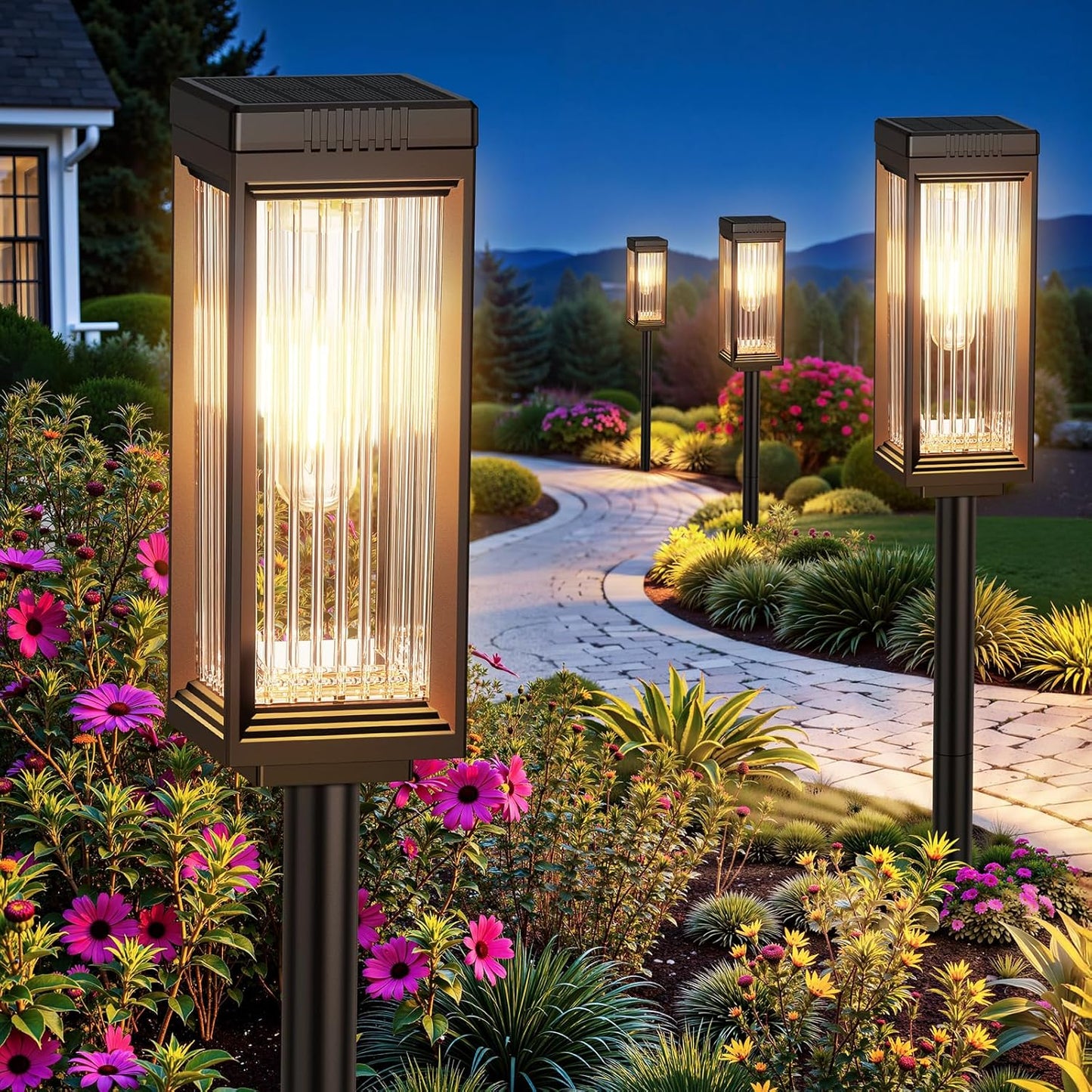 Solar Pathway Lights Outdoor for Yard, Patio, and Walkway Decor
