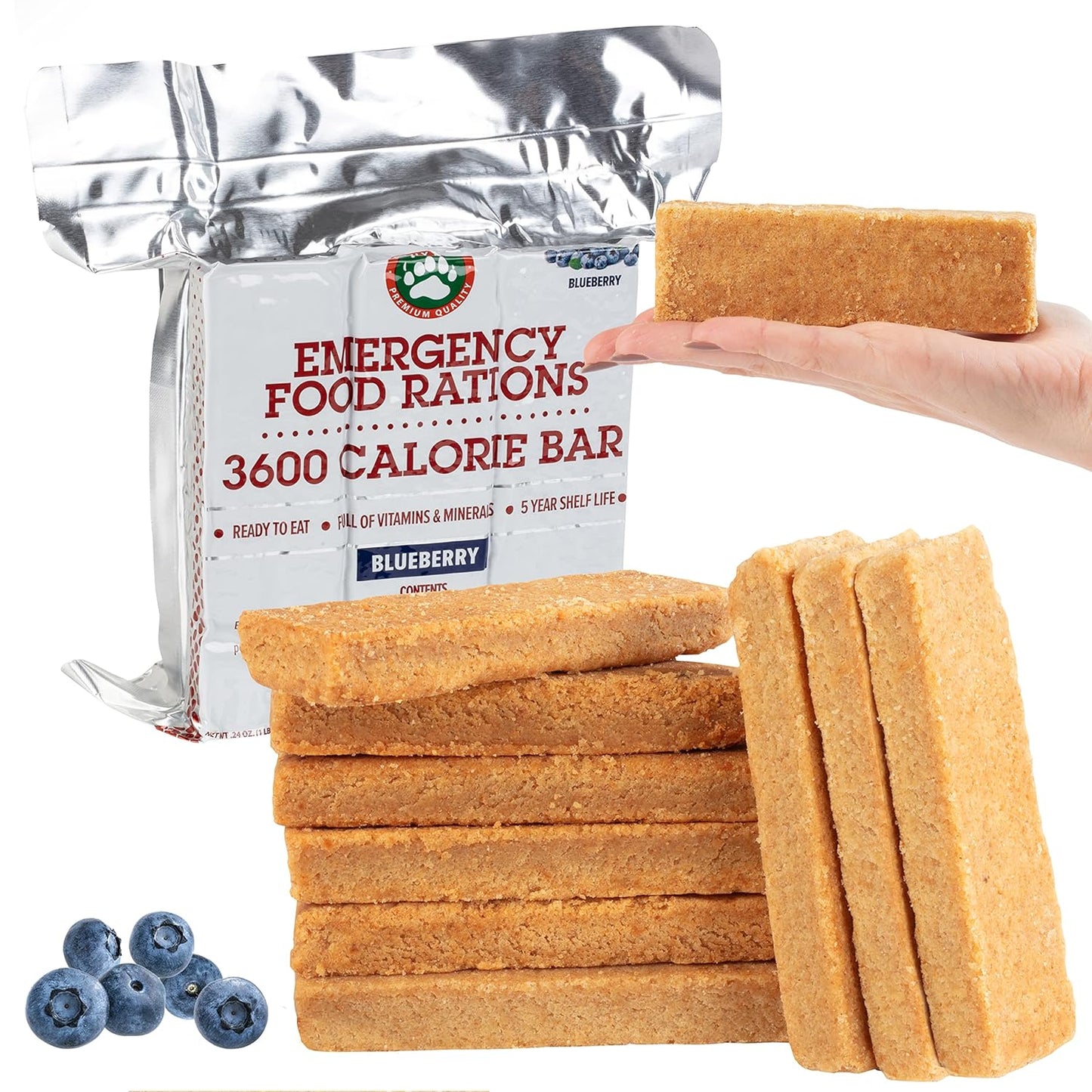 Nutrient-Rich Emergency Food Bar - 3600 Cal - 3 Day Supply