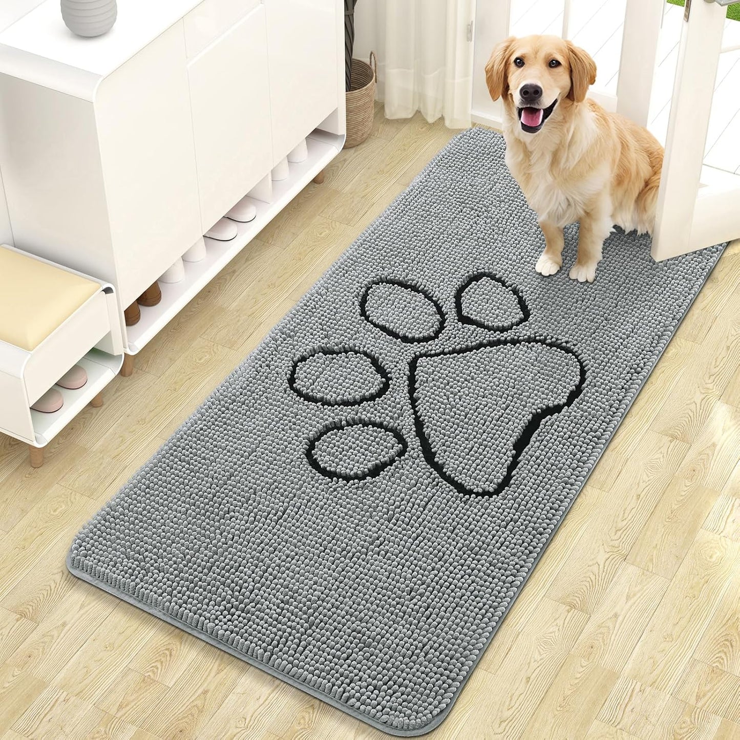OLANLY Door Mat for Muddy Dog Paws - Ultra Absorbent