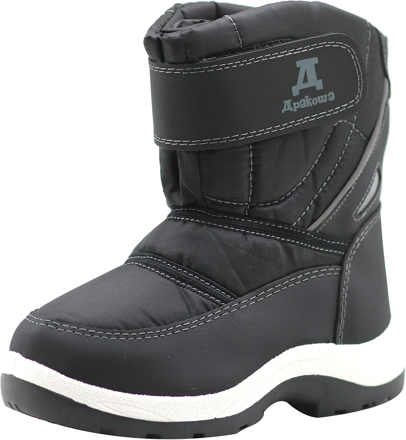 Apakowa Kids Cold Weather Water Resistant Winter Snow Boots