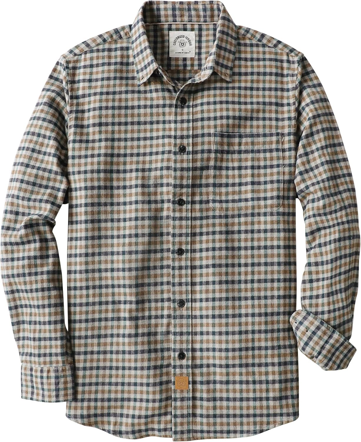 Dubinik Flannel Shirt for Men - Soft Cotton Long Sleeve Plaid