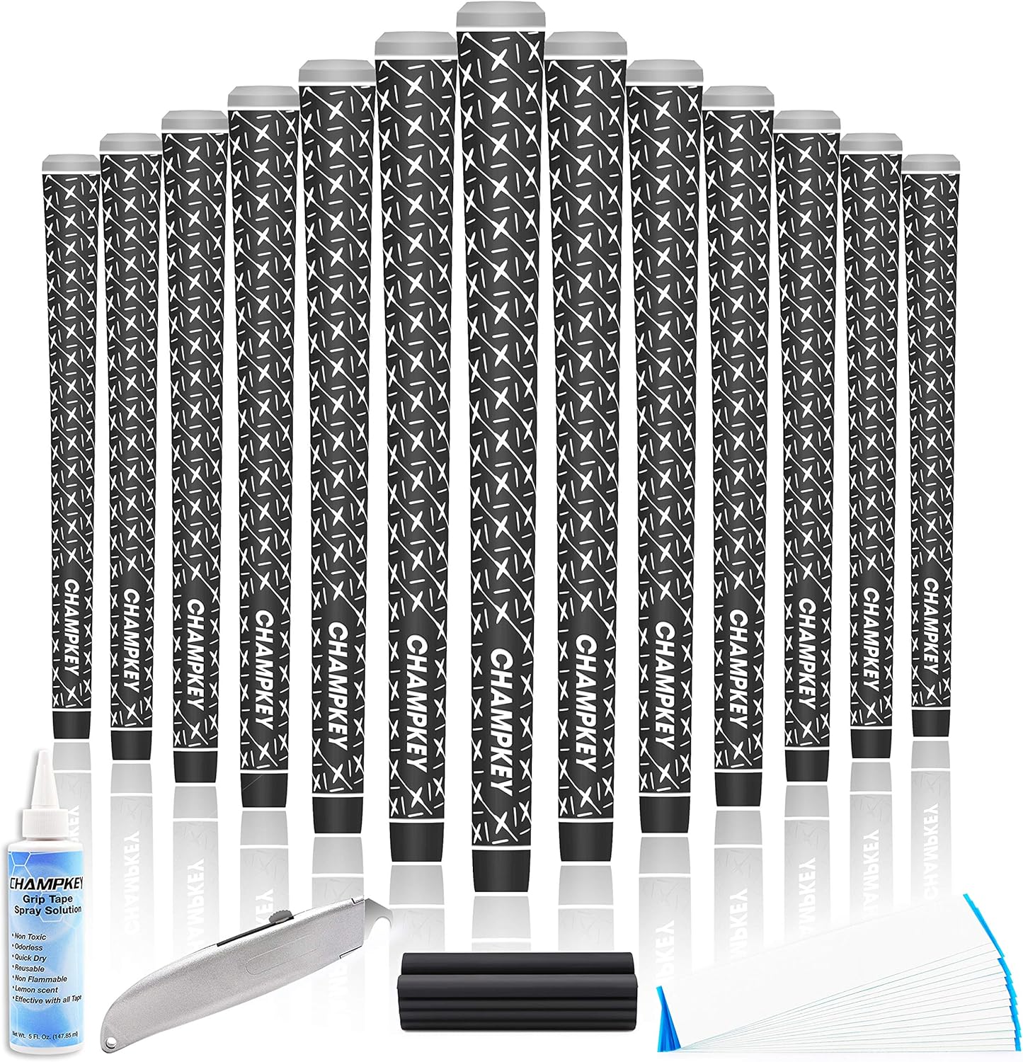 CHAMPKEY X Rubber Golf Grips | All-Weather Performance