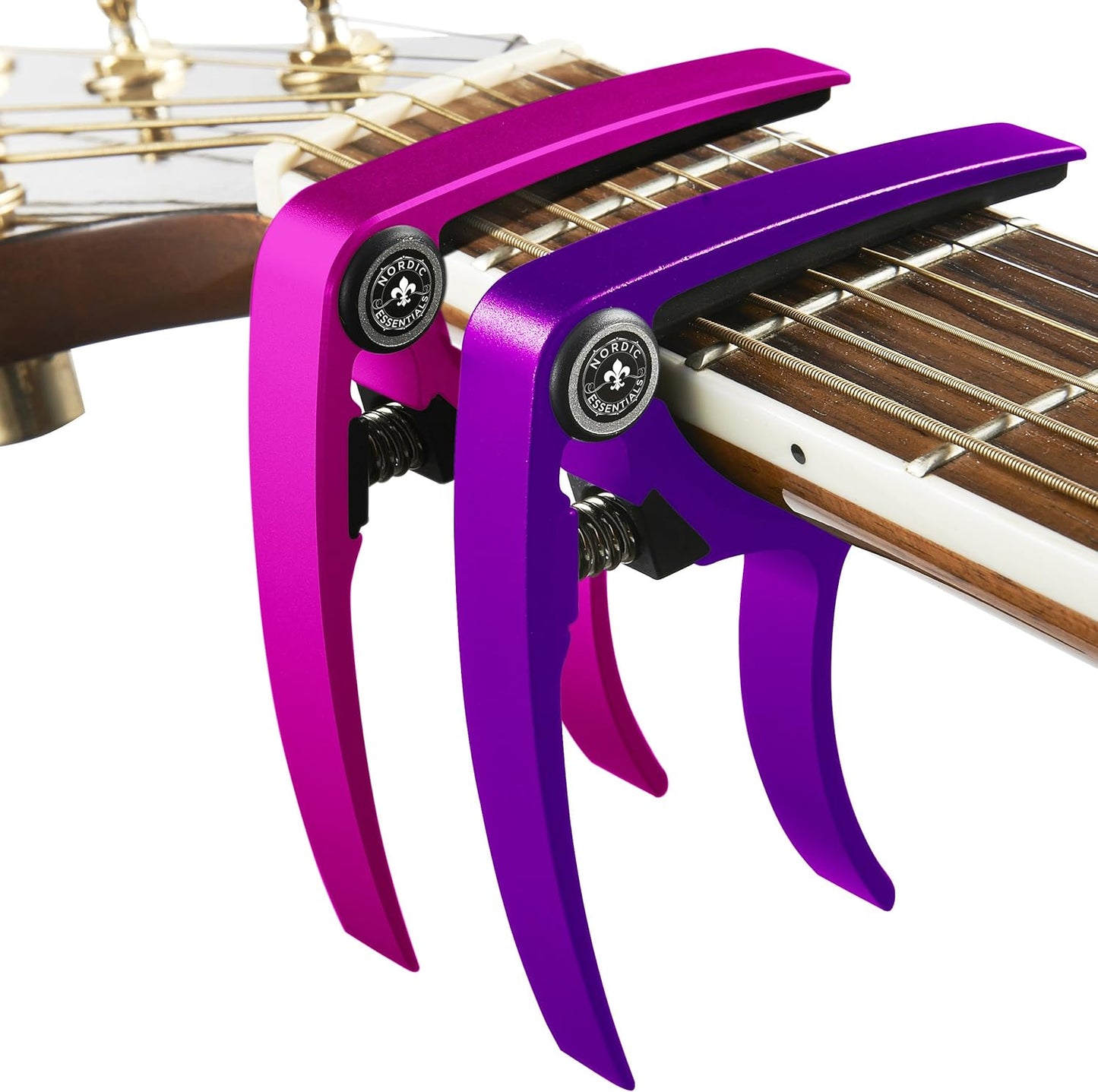 Ultra Lightweight Aluminum Guitar Capo Duo for Multiple Instruments - Nordic Essentials