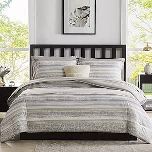 MaiReve Grey Twin Bed in A Bag Comforter Set for Cozy Rooms