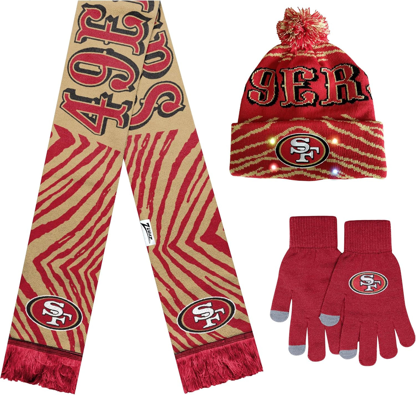 NFL Collab Glove Scarf & Hat Winter Set for Outdoor Fun