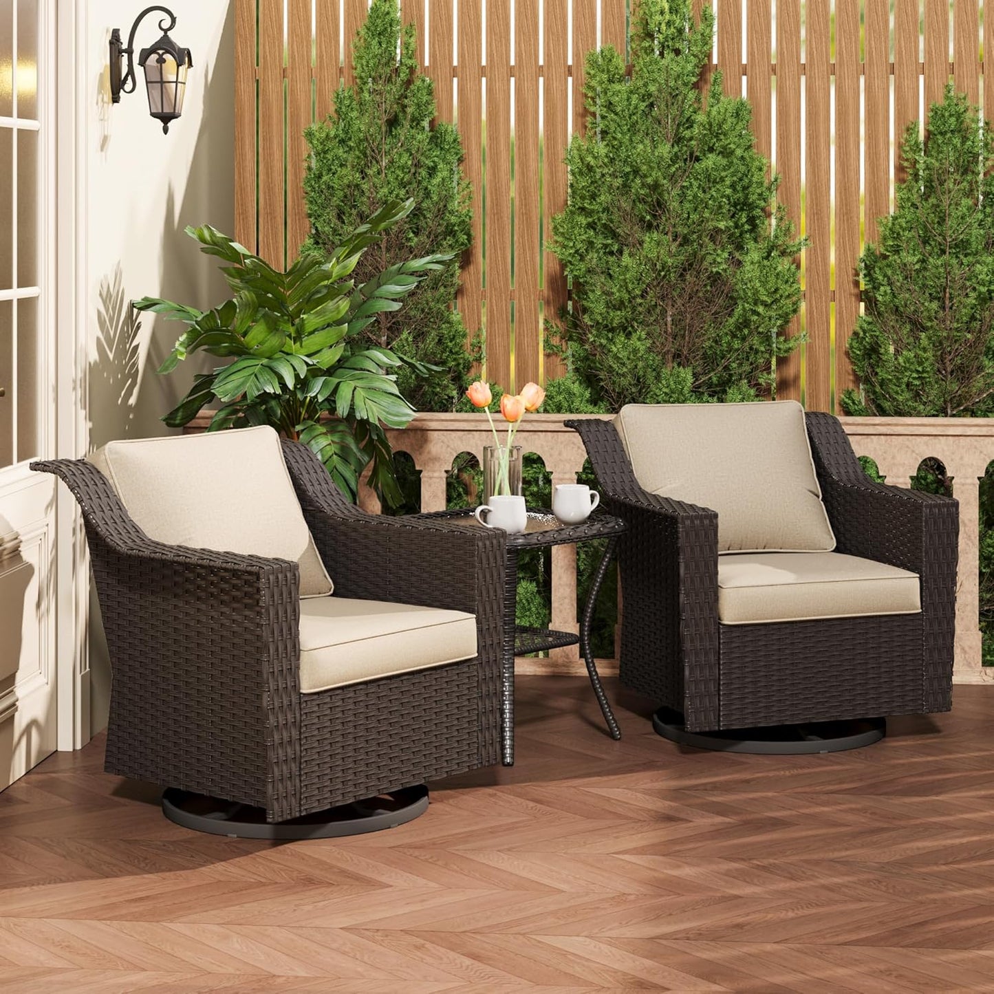 3 Pieces Patio Conversation Furniture Set by MeetLeisure