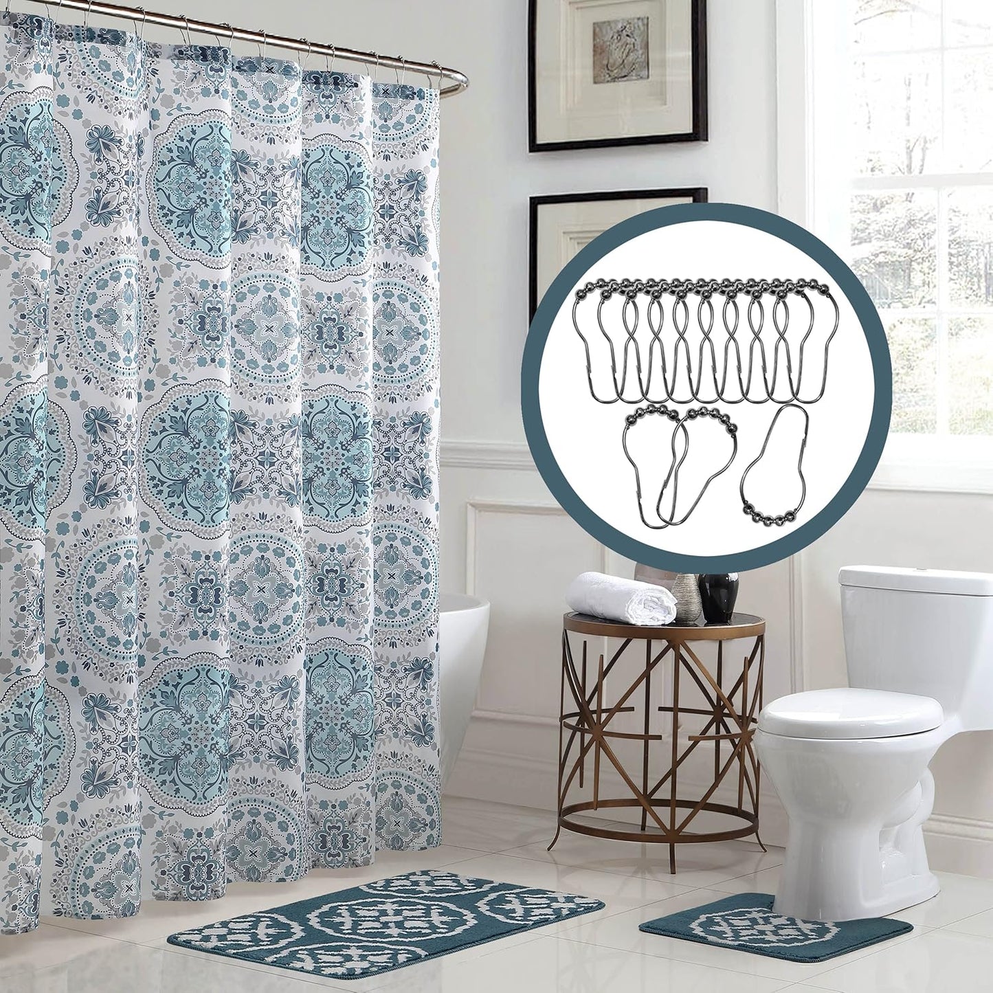Creative Home Ideas 15-Piece Bathroom Shower Curtain Set Review