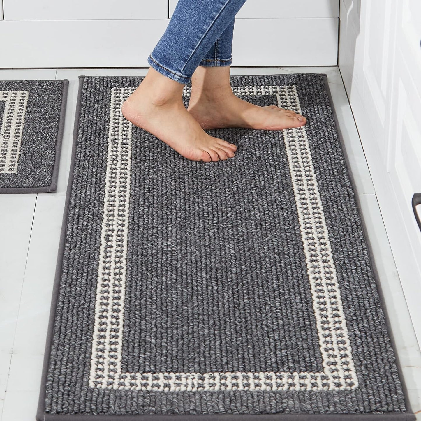 COSY HOMEER Kitchen Rugs Non-Slip Thick Polypropylene Mat