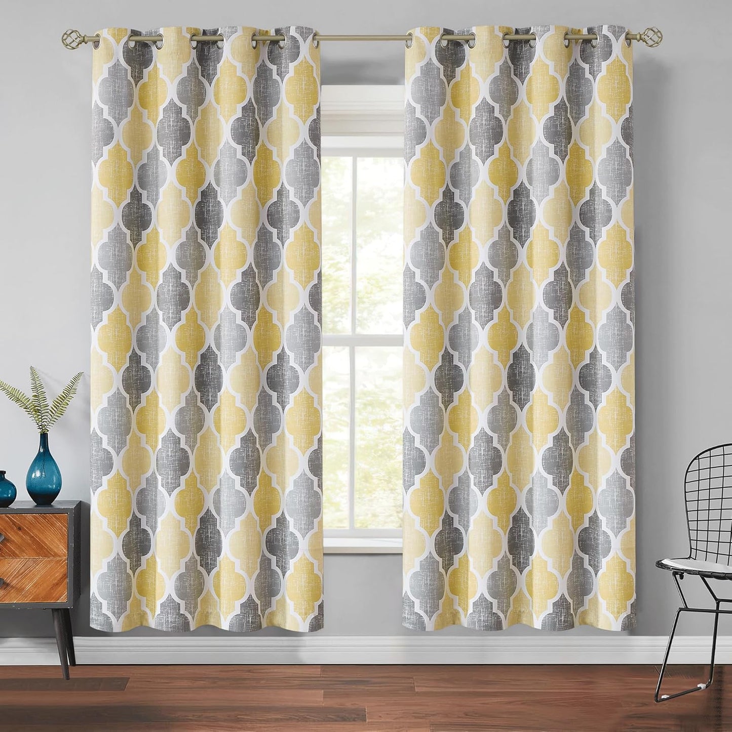 Beauoop 100% Blackout Curtains for Bedroom and Living Room