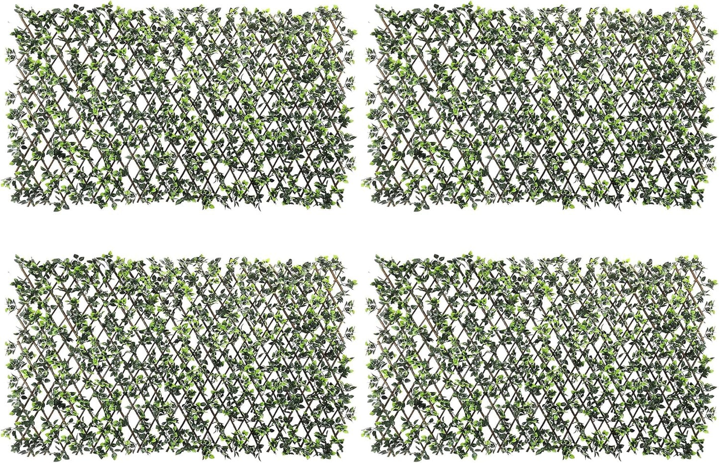 Expandable Rose Leaf Privacy Fence Screen for Outdoor Use