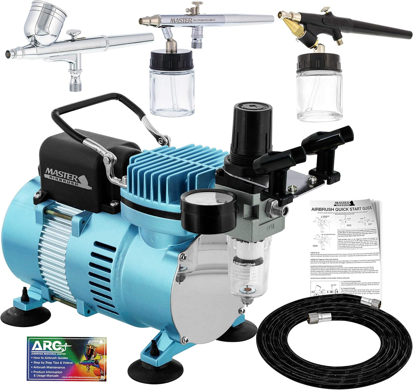 Pro Airbrush System Kit w/ 3 Sets - Precision & Versatility!