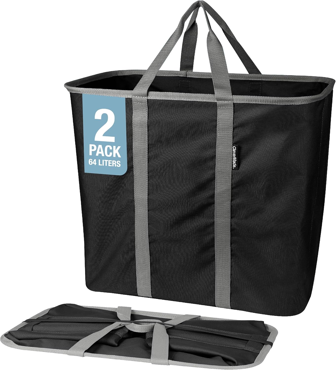 CleverMade Collapsible Laundry Basket Set for Space-Saving Needs