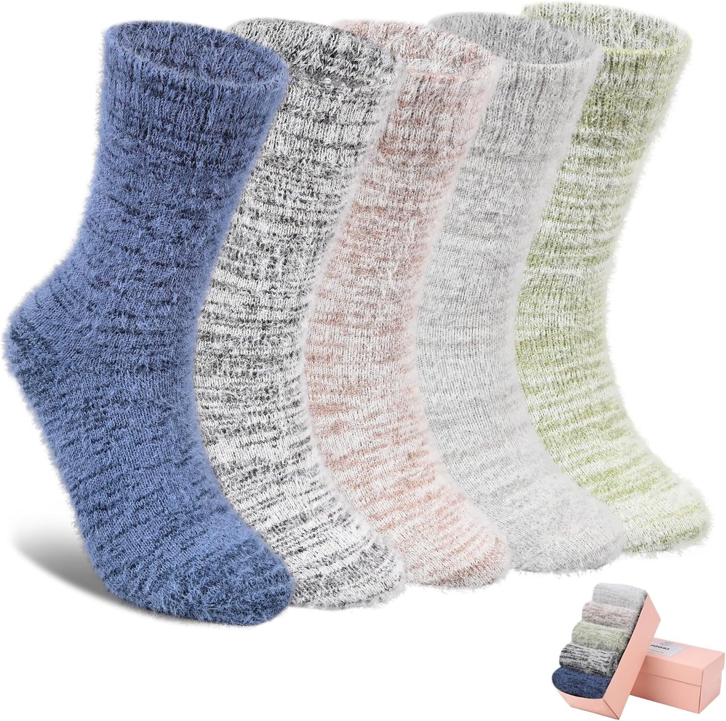 ICEIVY Fuzzy Cozy Socks for Women - Warm and Comfy Winter Wear