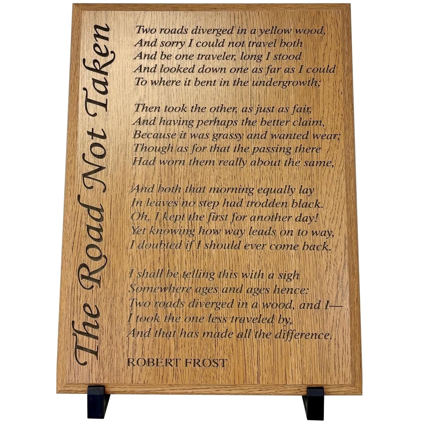The Road Not Taken Plaque Robert Frost Poem Wall Art Sign