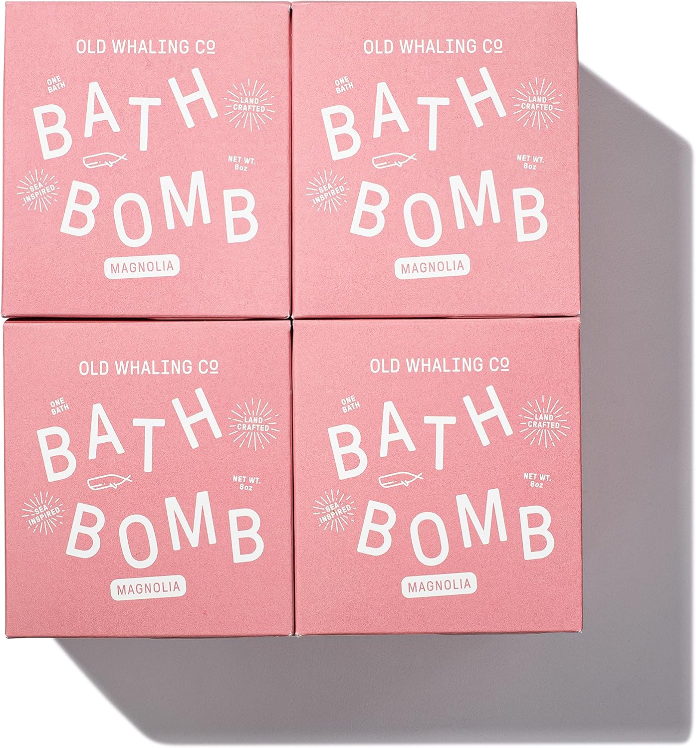 Old Whaling Co Magnolia Bath Bomb Set of 4 for Relaxation
