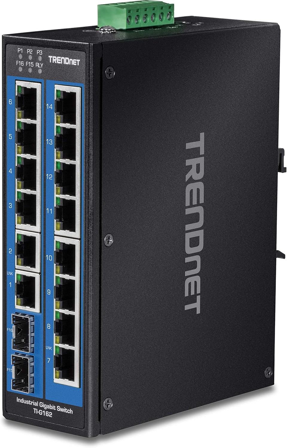 TRENDnet 16-Port Hardened Industrial Unmanaged Gigabit Switch