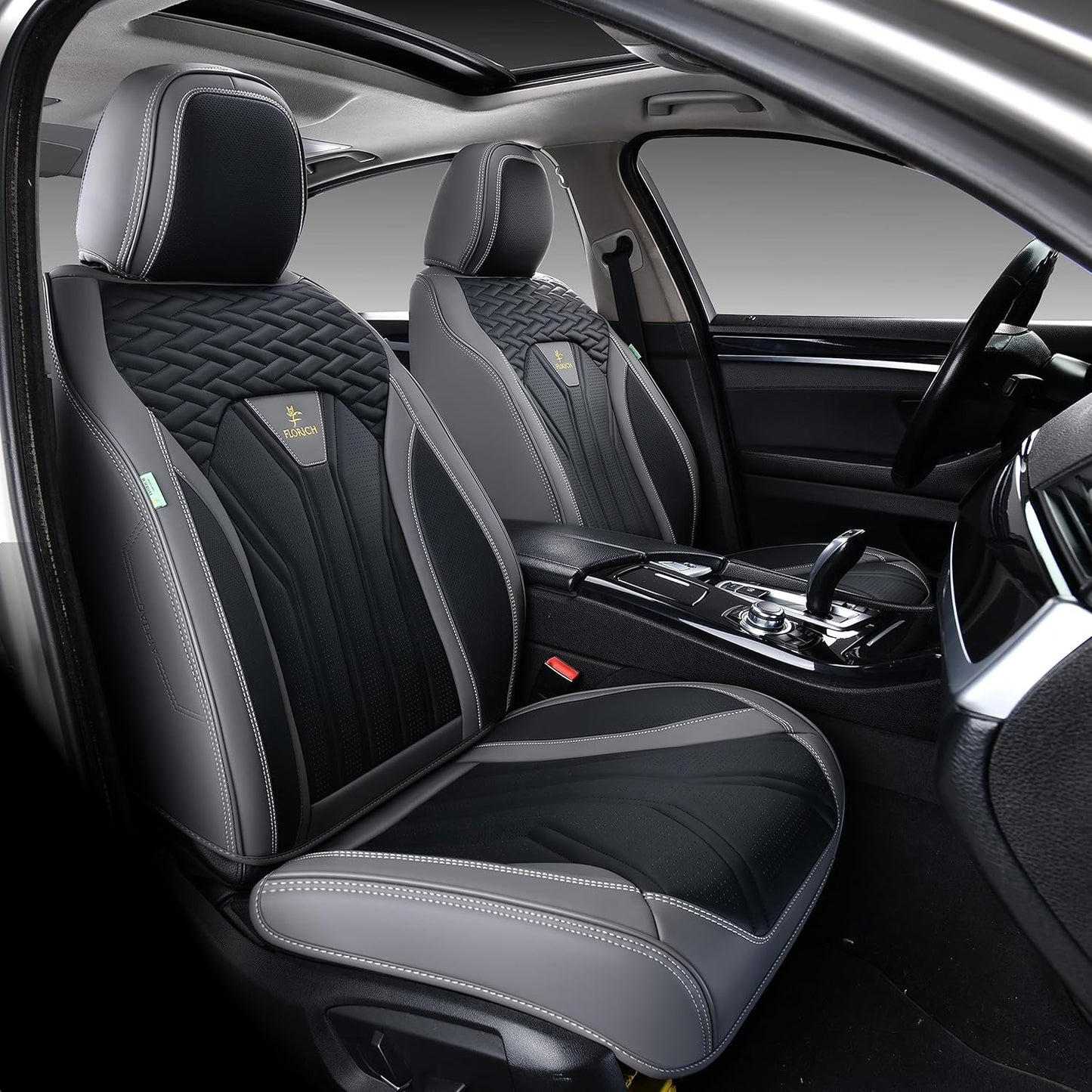 FLORICH Waterproof Leather Seat Covers for Cars and Trucks