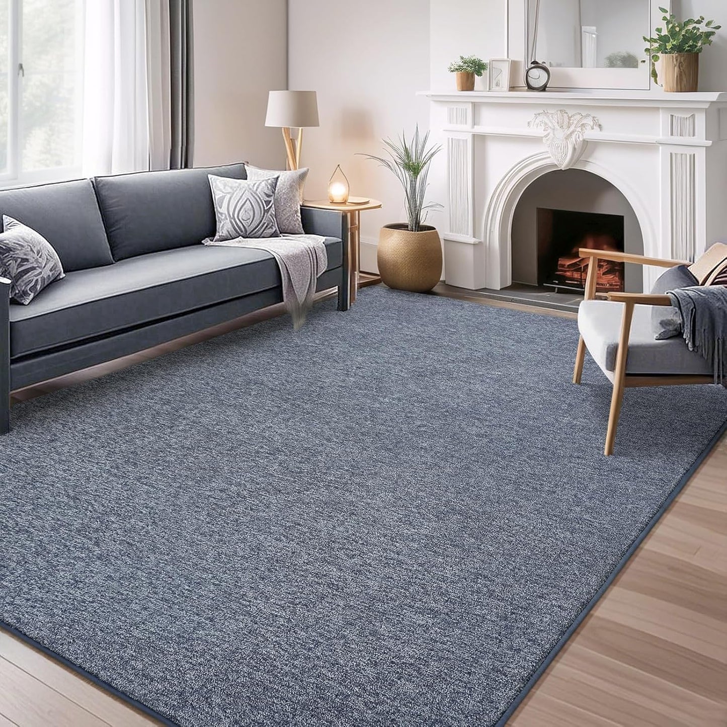 Luxurious 6x9 Washable Living Room Rug with Memory Foam Comfort