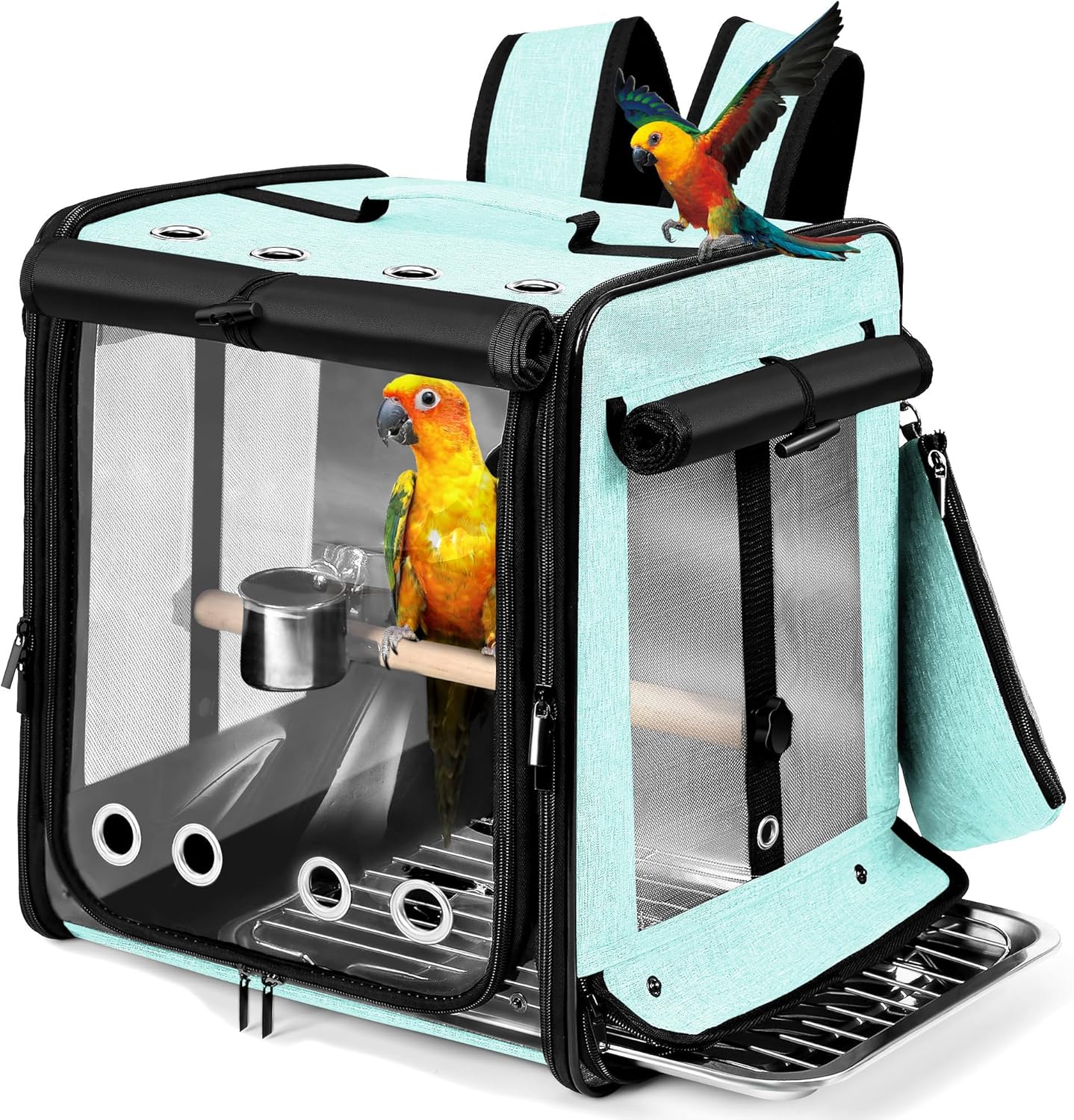 Suertree Bird Carrier with Seat Belt for Safe Car Travel