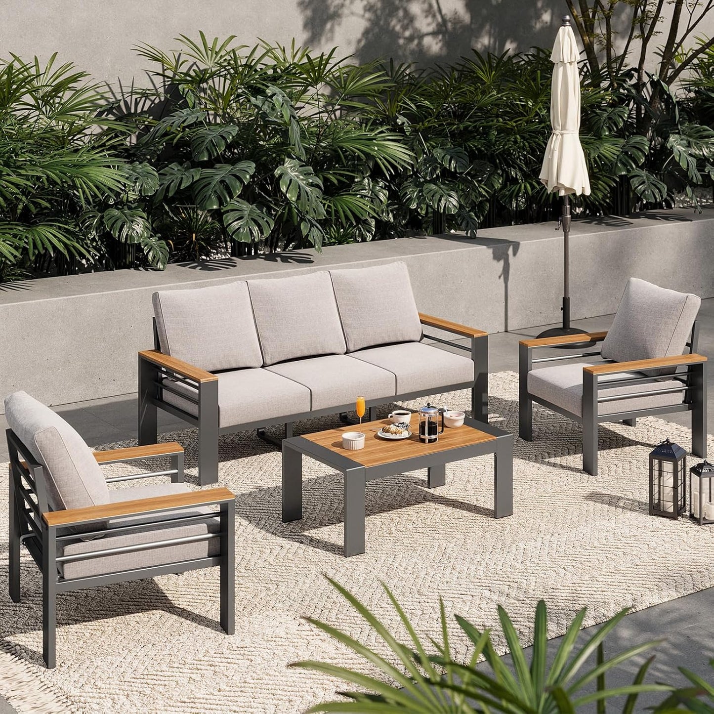 Aoxun Aluminum Outdoor Patio Furniture Set for Ultimate Comfort