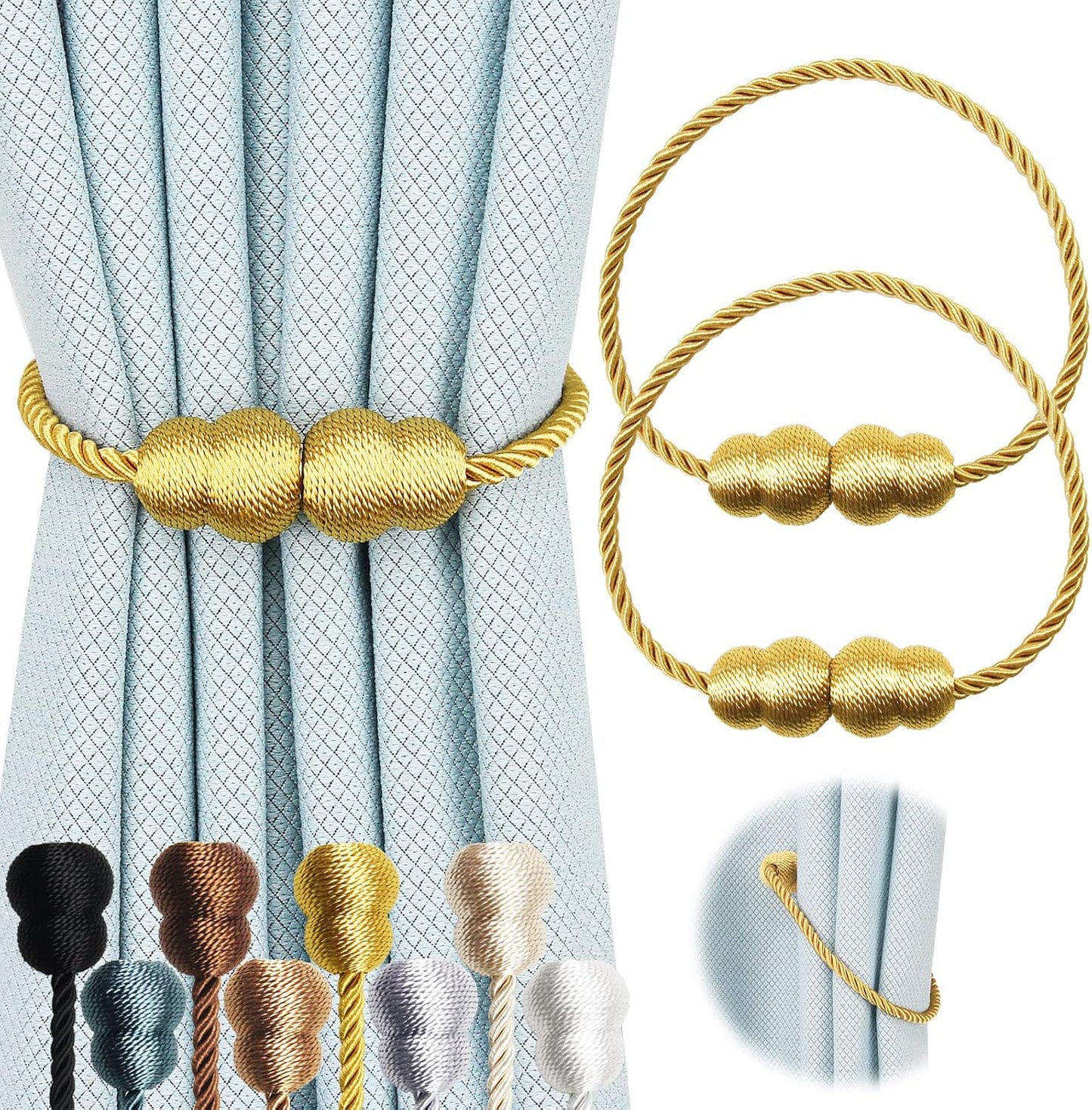 Elegant Magnetic Curtain Tiebacks - Hang Curtains with Ease!