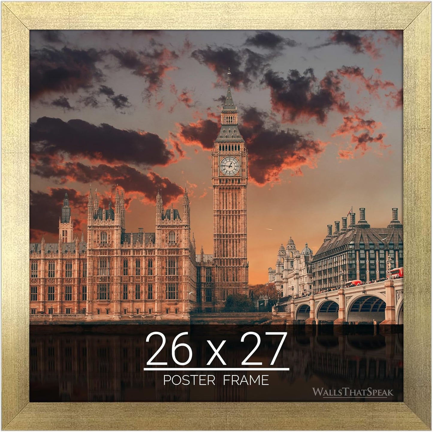 26x27 Gold Picture Frame for Puzzles Posters Photos Artwork