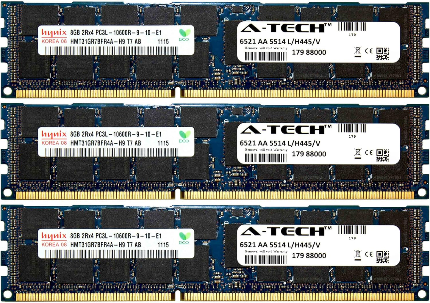 A-Tech 24GB Kit 3X 8GB PC3-10600 RAM for HP ProLiant Servers