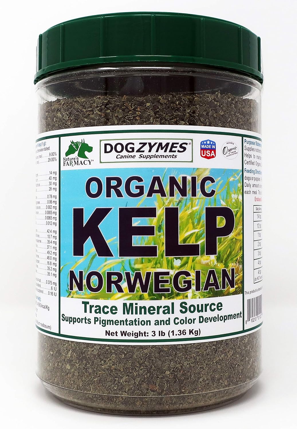 Dogzymes Organic Norwegian Kelp for Pets - Nutritional Powerhouse