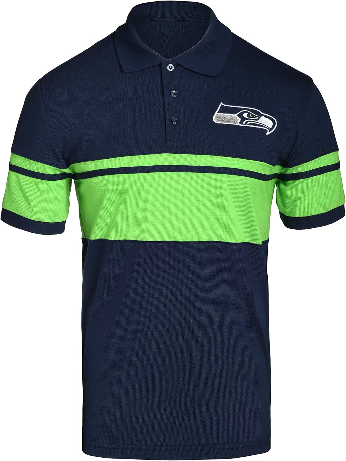 FOCO Men's NFL Team Logo Polo Short Sleeve Shirt for Fans